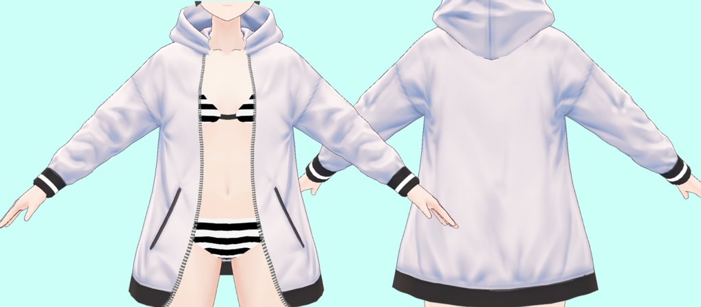 【VRoid】水着パーカー