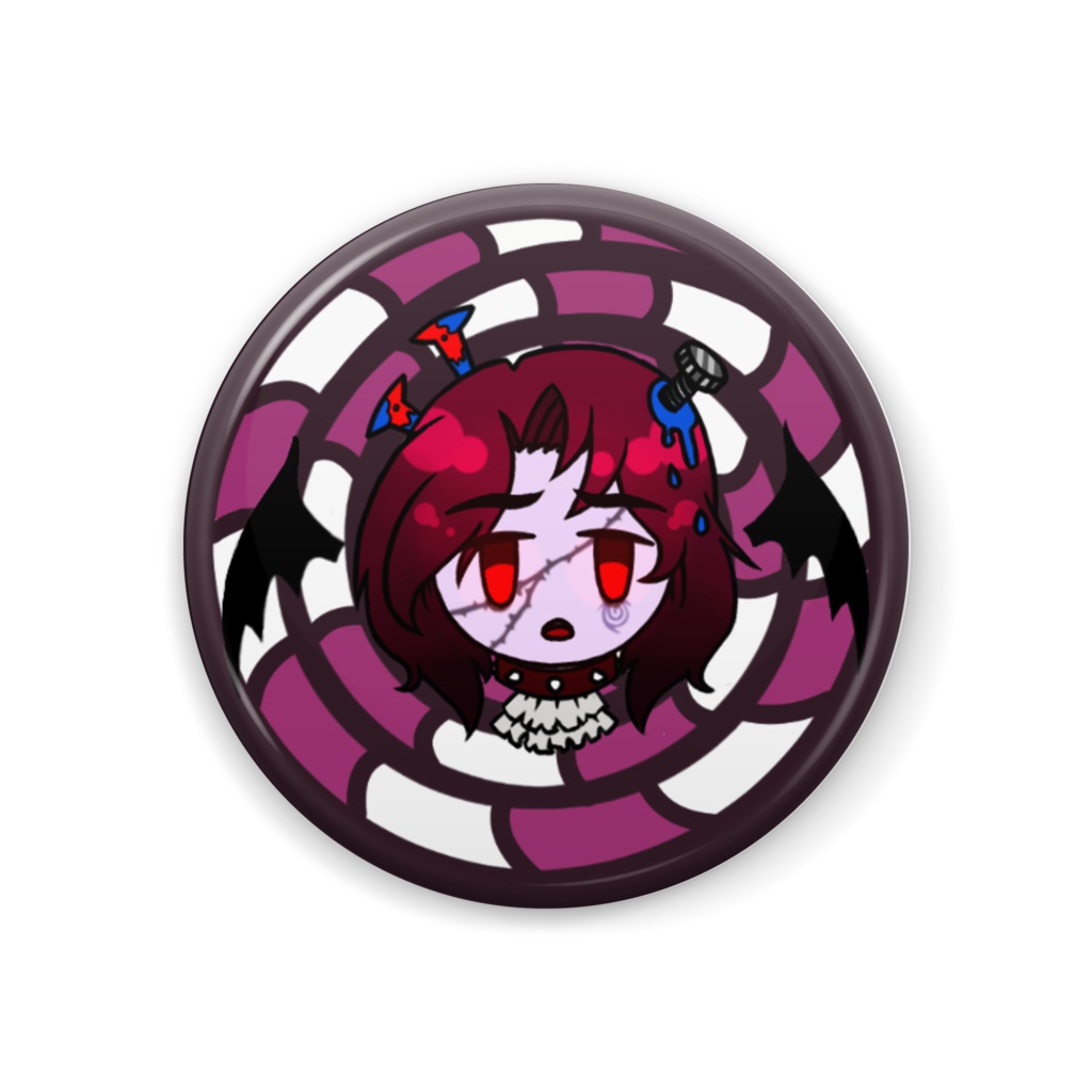 【☆HalloweenDemon☆】 フランケンスレイヤー缶バッジ (Franken-Slayer Badge)