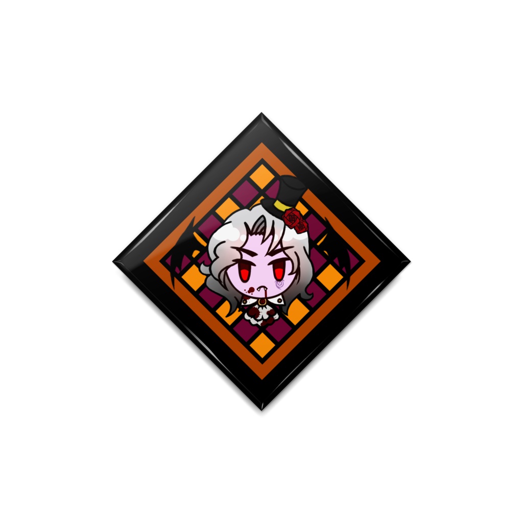 【☆HalloweenDemon☆】吸血アヴェンジャー缶バッジ (Vampire Avenger Badge)