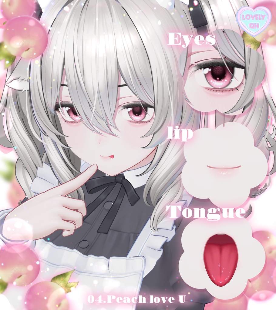 【Milltina , ミルティナ】 ʚ Peach love U ɞ Make up + eyes + tongue + body (tone)