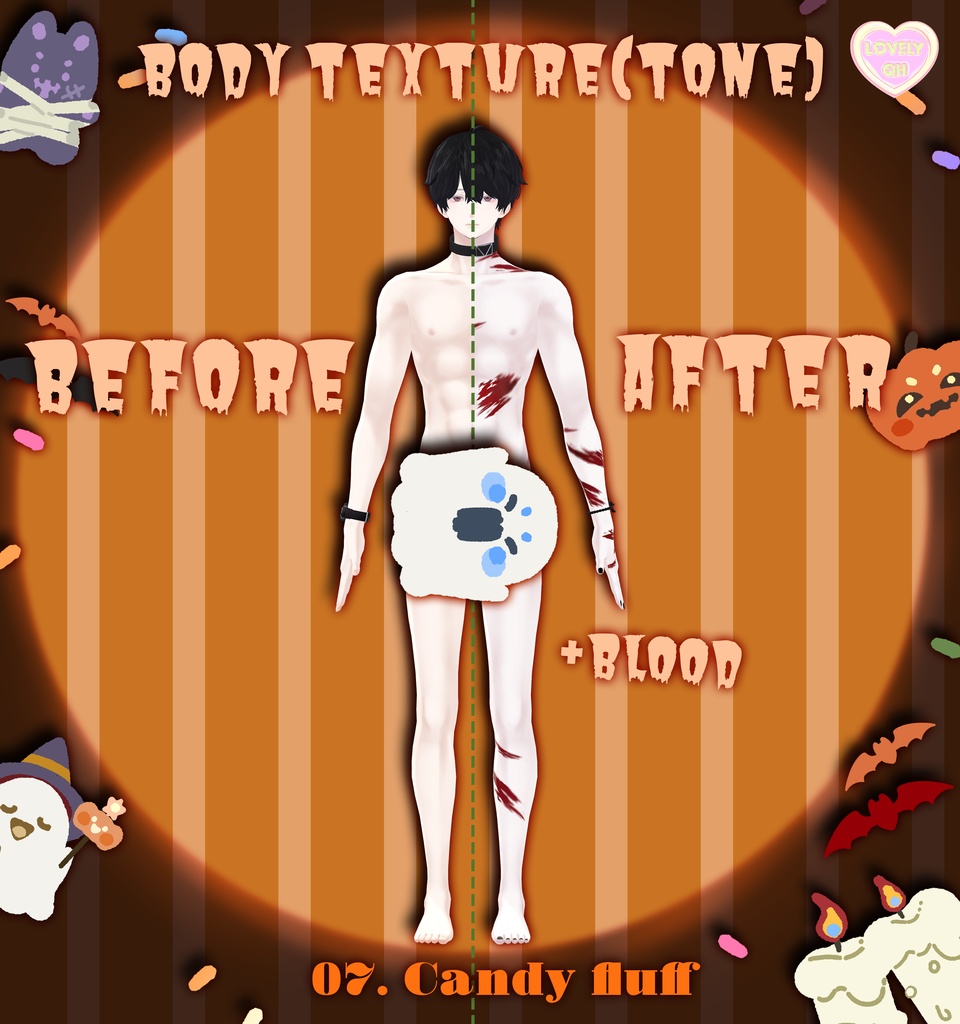 【Minase , 水瀬】 ʚ Candy flump ɞ Make up + eyes + tongue + body (tone)