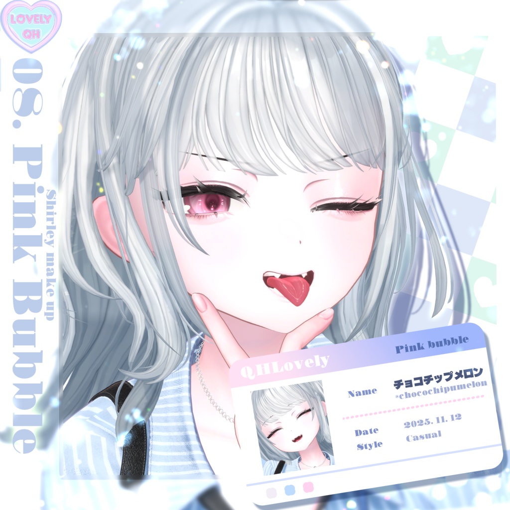 【SHIRLEY , サエリ】 ʚ Pink bubble ɞ Make up + eyes + tongue + body (tone)