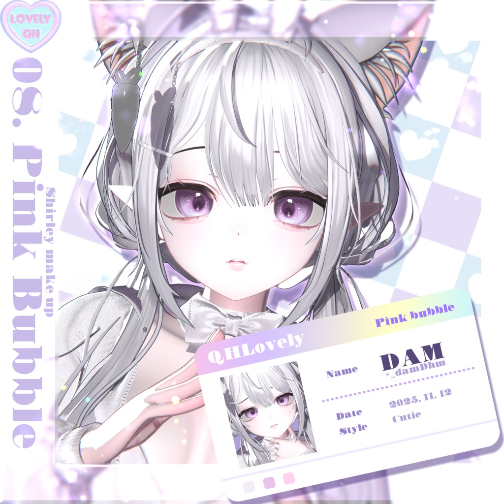 【SHIRLEY , サエリ】 ʚ Pink bubble ɞ Make up + eyes + tongue + body (tone)