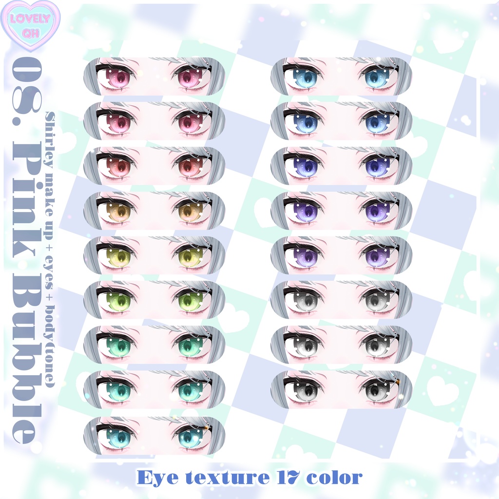 【SHIRLEY , サエリ】 ʚ Pink bubble ɞ Make up + eyes + tongue + body (tone)