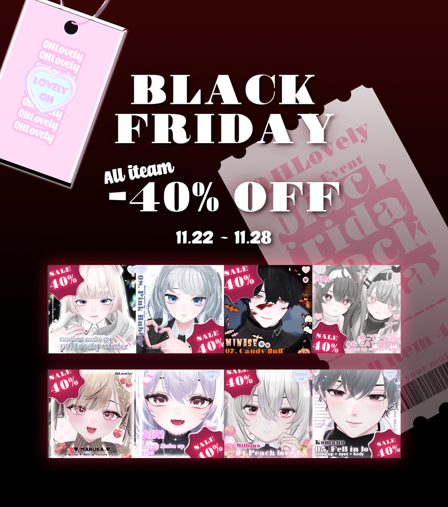 【Black Friday sale ~ 11.28】 All iteam 40% sale