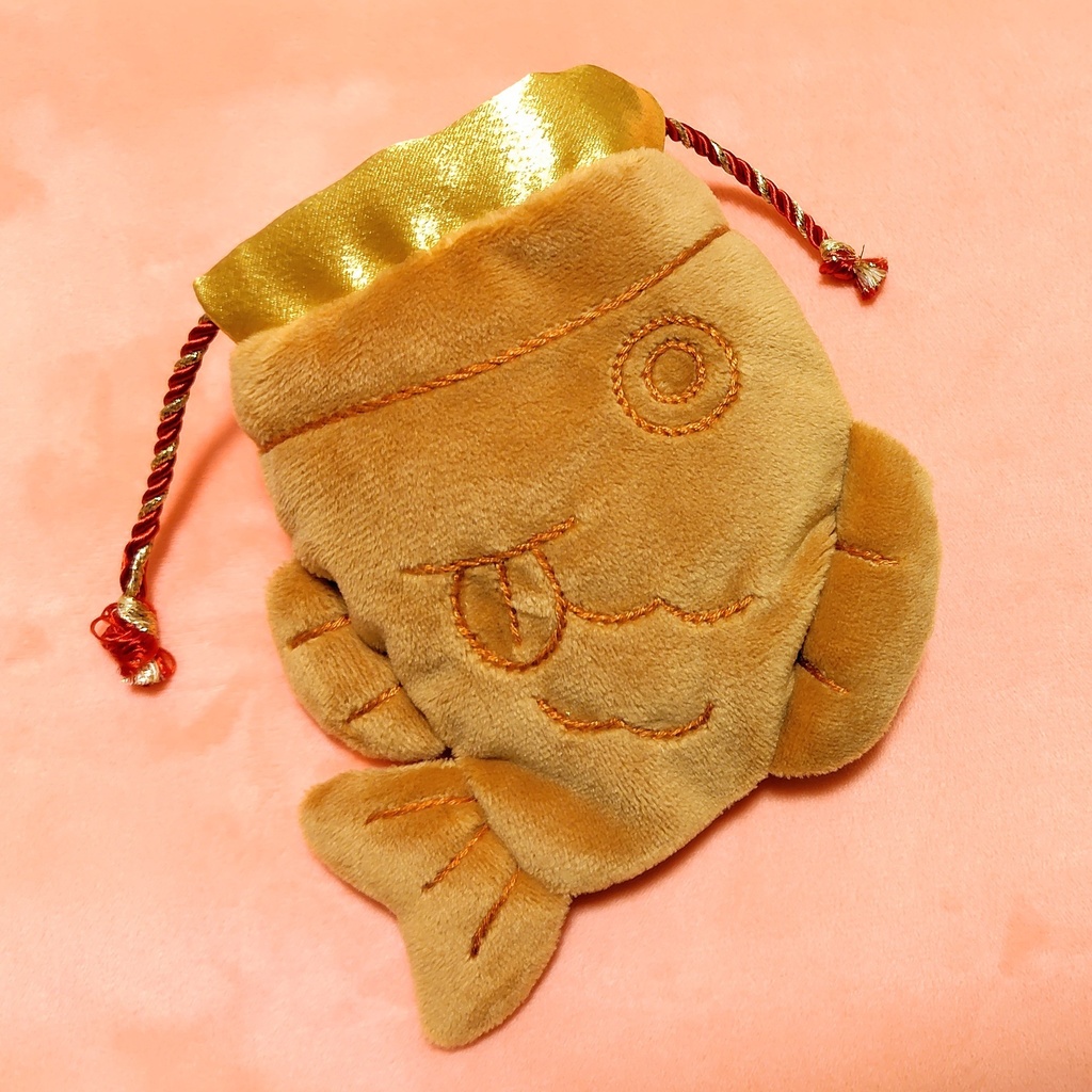 たいやきんちゃく ぬいぐるみ巾着