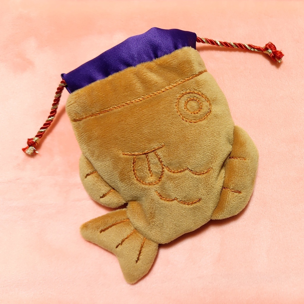 たいやきんちゃく ぬいぐるみ巾着
