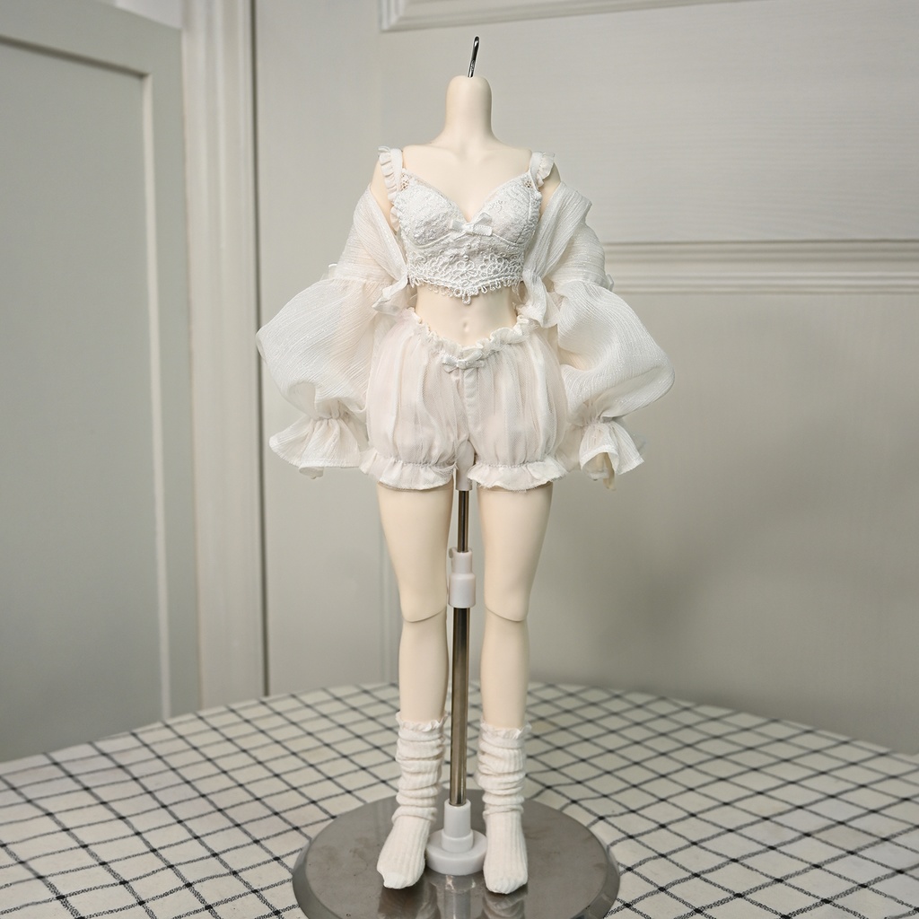 1/4ドール服 ホワイト ランジェリー 4点セット