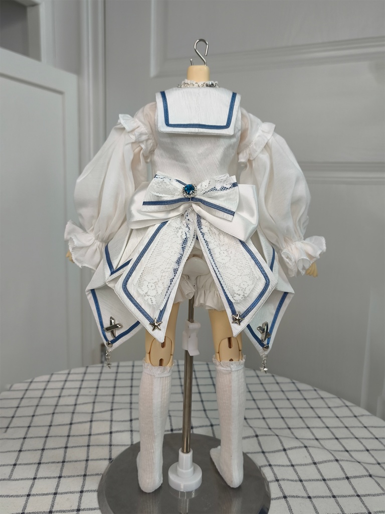 1/4ドール服 欧風ドレスセット フラットバスト対応 7点セット