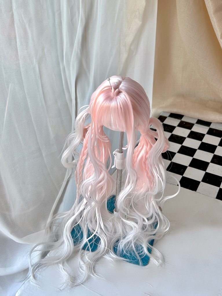 【1/4,1/6,1/3】 ドールウィッグ ツインテール ふわカール