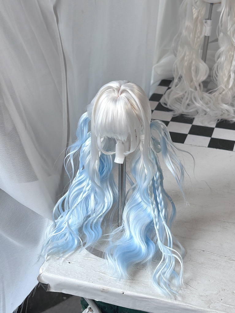 【1/4,1/6,1/3】 ドールウィッグ ツインテール ふわカール