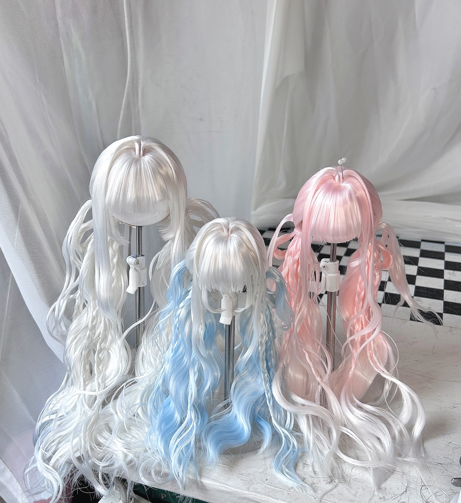 【1/4,1/6,1/3】 ドールウィッグ ツインテール ふわカール