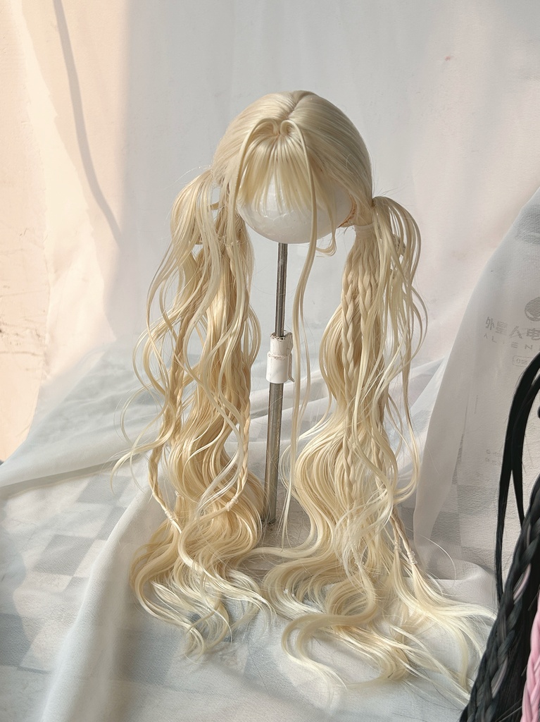 【1/4,1/6,1/3】 ドールウィッグ ツインテール ふわカール