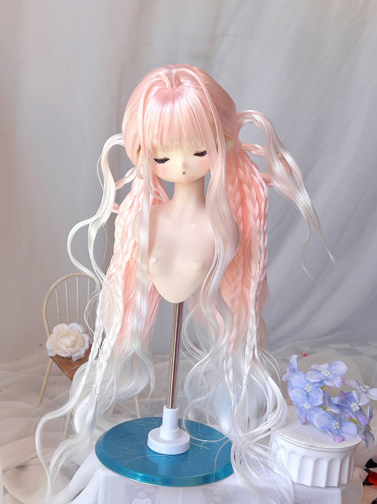【1/4,1/6,1/3】 ドールウィッグ ツインテール ふわカール