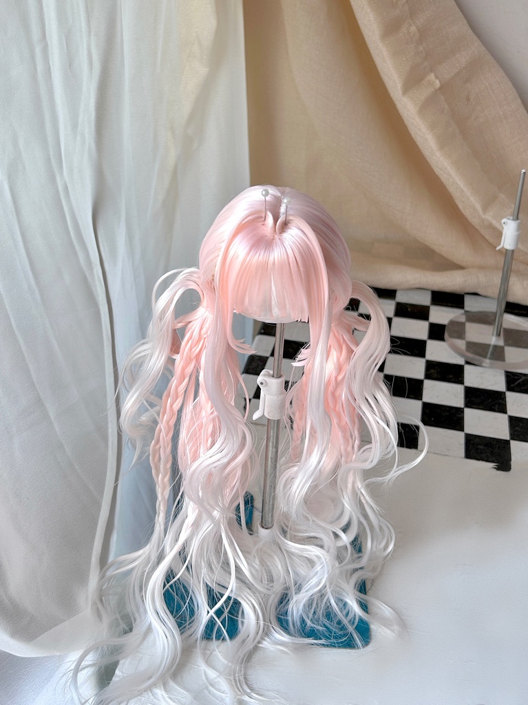 【1/4,1/6,1/3】 ドールウィッグ ツインテール ふわカール