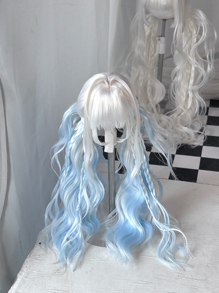 【1/4,1/6,1/3】 ドールウィッグ ツインテール ふわカール