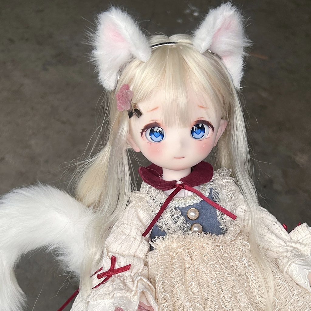 【1/4,1/6,1/3】  ヘッドドレス　ドール用カチューシャ　猫耳カチューシャ　狐耳　アニマル耳　MDD対応　ぬいサイズ　撮影小物　衣装アクセサリー