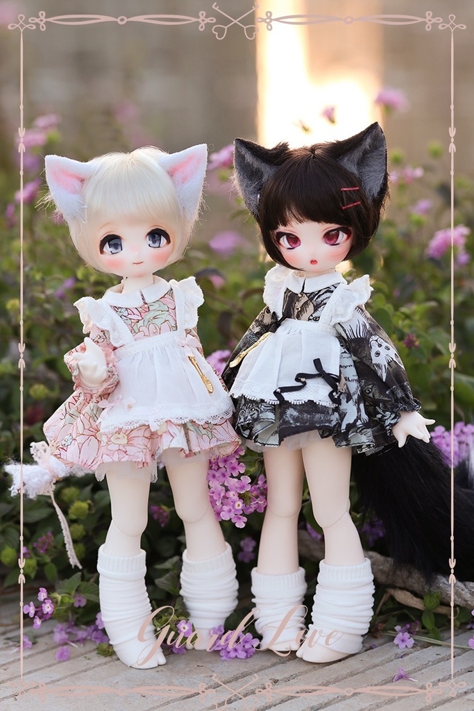 【1/4,1/6,1/3】 ヘッドドレス ドール用カチューシャ 猫耳カチューシャ 狐耳 アニマル耳 MDD対応 ぬいサイズ 撮影小物 衣装アクセサリー