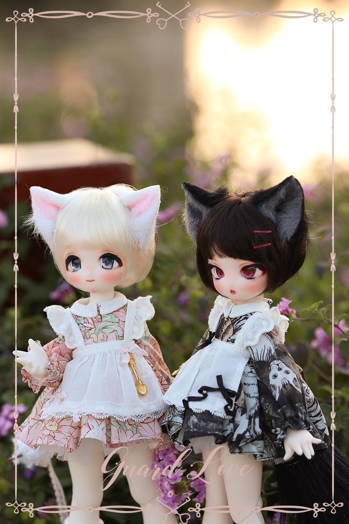 【1/4,1/6,1/3】 ヘッドドレス　ドール用カチューシャ　猫耳カチューシャ　狐耳　アニマル耳　MDD対応　ぬいサイズ　撮影小物　衣装アクセサリー