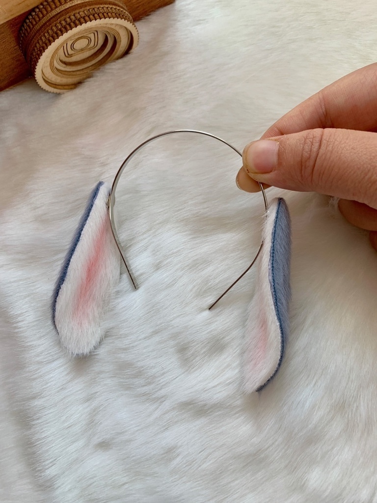 【1/3】 ヘッドドレス うさぎ耳カチューシャ アニマル耳 ドール用カチューシャ