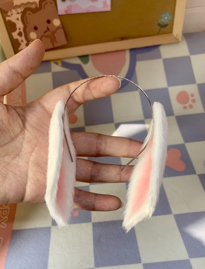 【1/3】 ヘッドドレス うさぎ耳カチューシャ アニマル耳 ドール用カチューシャ