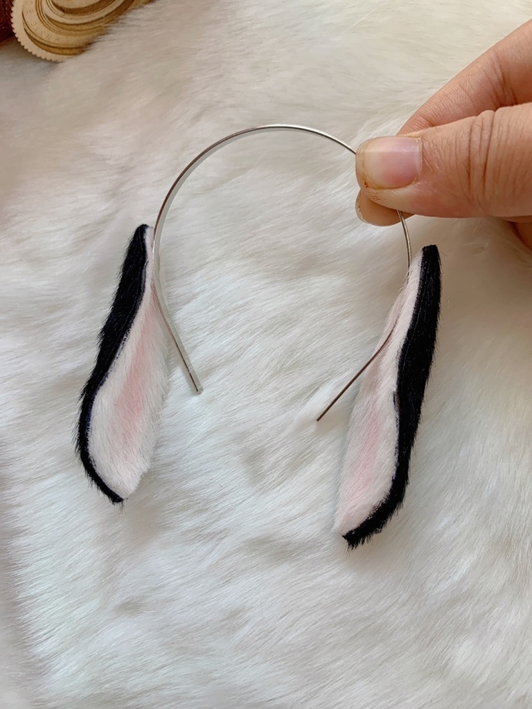 【1/3】 ヘッドドレス うさぎ耳カチューシャ アニマル耳 ドール用カチューシャ