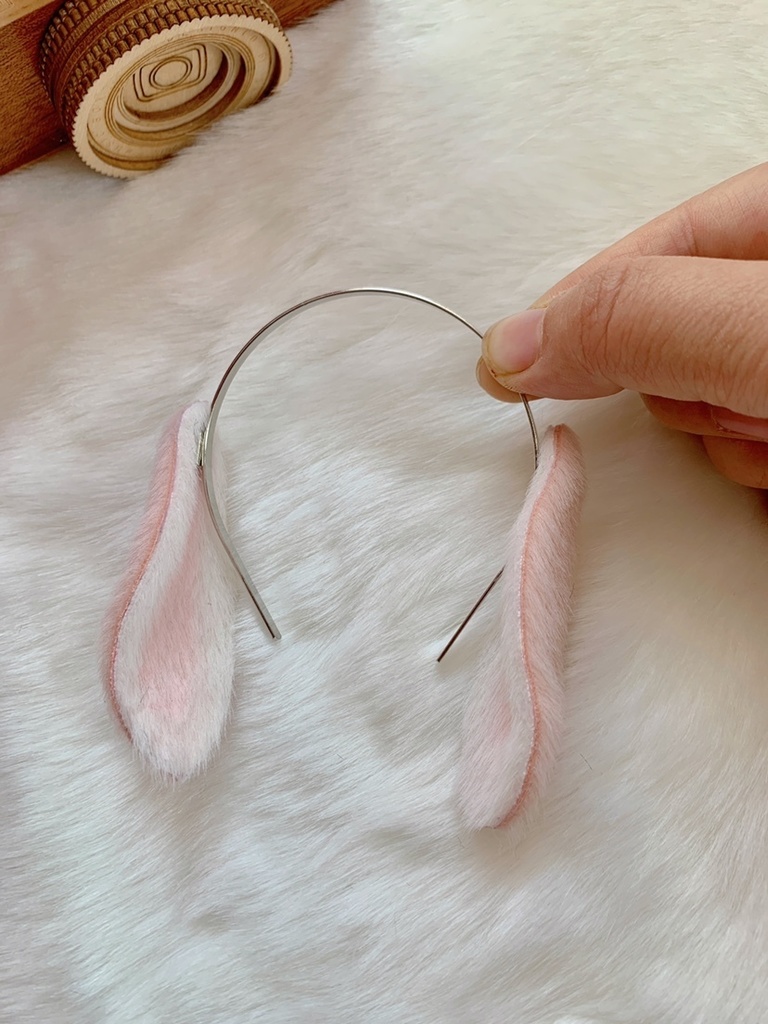 【1/3】 ヘッドドレス うさぎ耳カチューシャ アニマル耳 ドール用カチューシャ