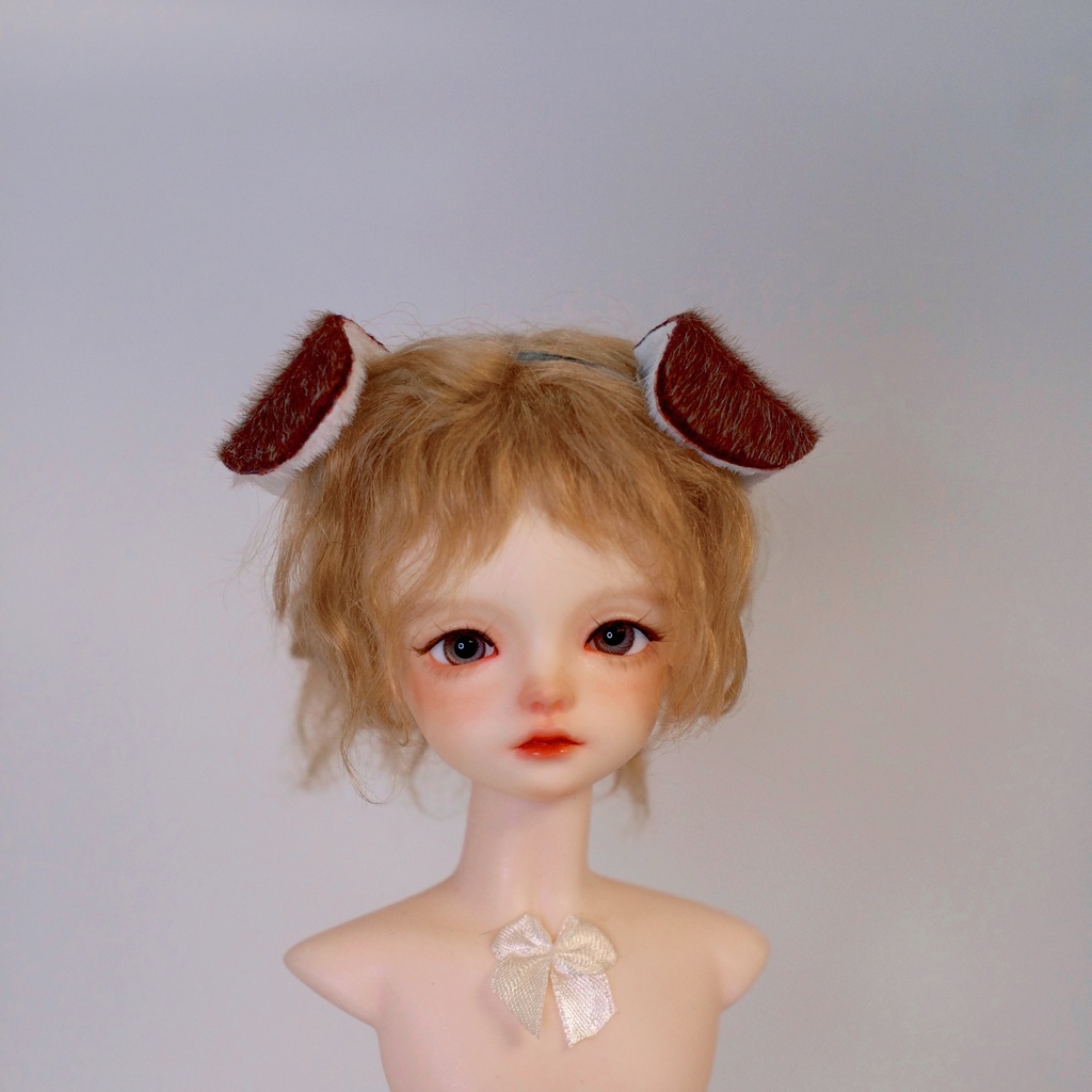 【1/4】 カチューシャ 犬耳 伏せ耳 ぱた耳 MSD SD MDD