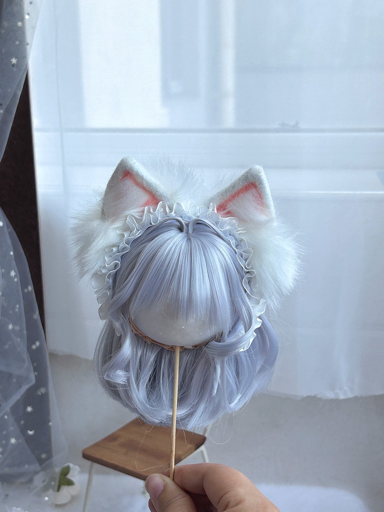 【1/4】ヘッドドレス ドール用カチューシャ 猫耳カチューシャ 狐耳 アニマル耳 MDD対応 ぬいサイズ 撮影小物 衣装アクセサリー
