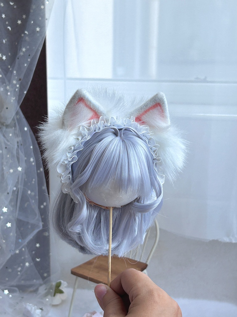 【1/4】ヘッドドレス ドール用カチューシャ 猫耳カチューシャ 狐耳 アニマル耳 MDD対応 ぬいサイズ 撮影小物 衣装アクセサリー