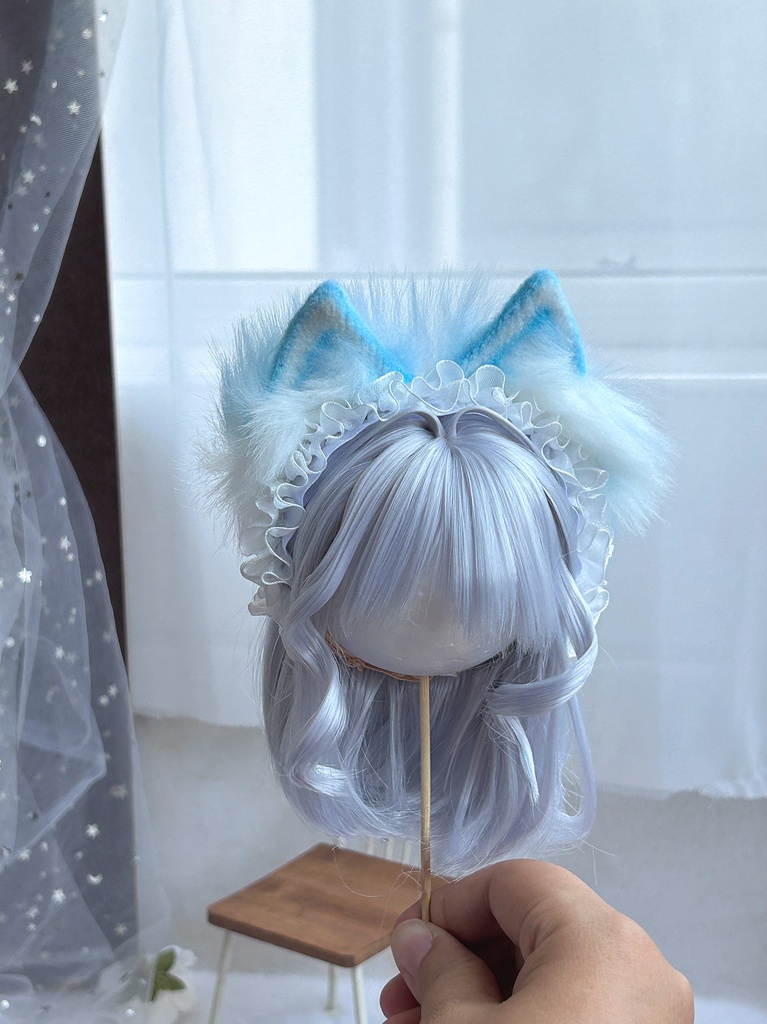 【1/4】ヘッドドレス ドール用カチューシャ 猫耳カチューシャ 狐耳 アニマル耳 MDD対応 ぬいサイズ 撮影小物 衣装アクセサリー