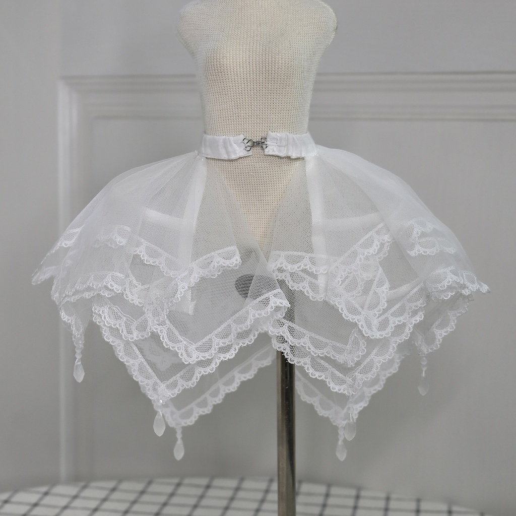 1/4ドール服 白バラ 7点セット