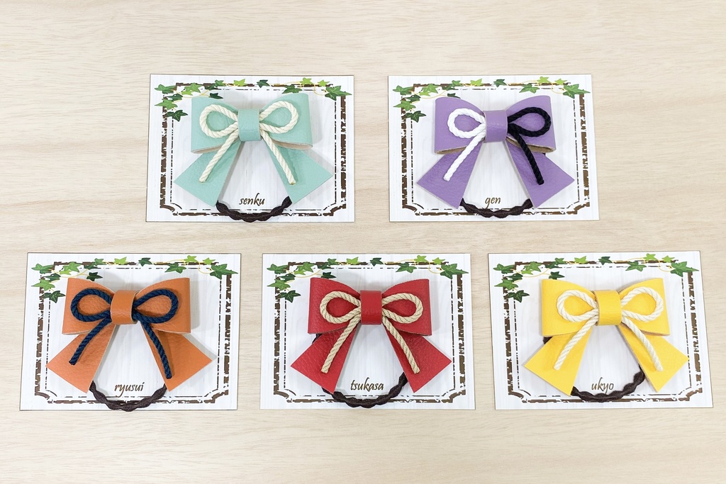 dcstキャラクターイメージ レザーリボンヘアゴム