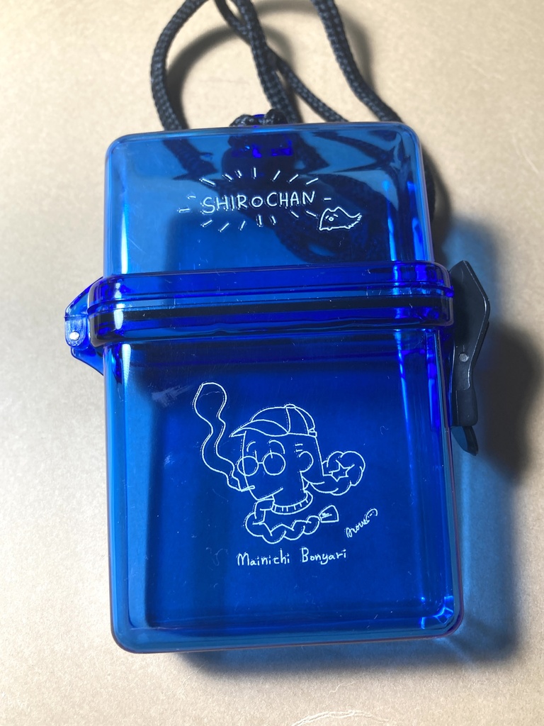 アクリルシガレットケース しろちゃんブルー / くろちゃんイエロー