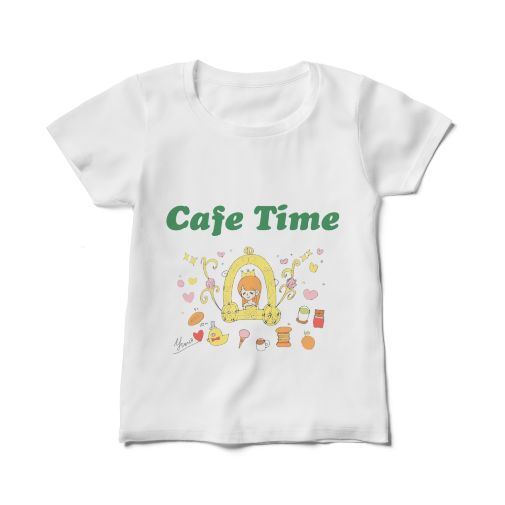ゆうなカフェTシャツ(レディース白)