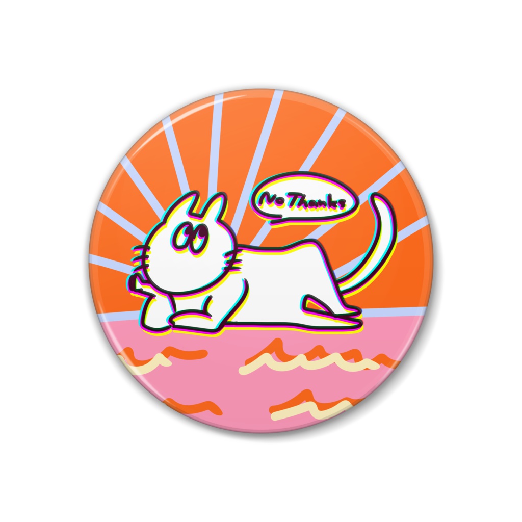 sunset-cat 缶バッジ(創作)