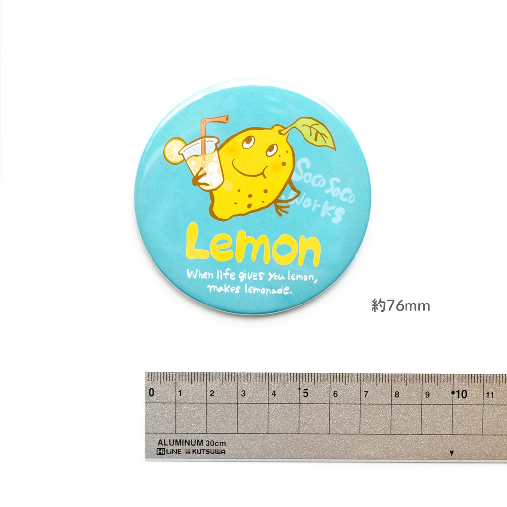 【レモンセンパイ】缶バッジ(レモネードレモン): あんしんBOOTHパック(匿名発送)