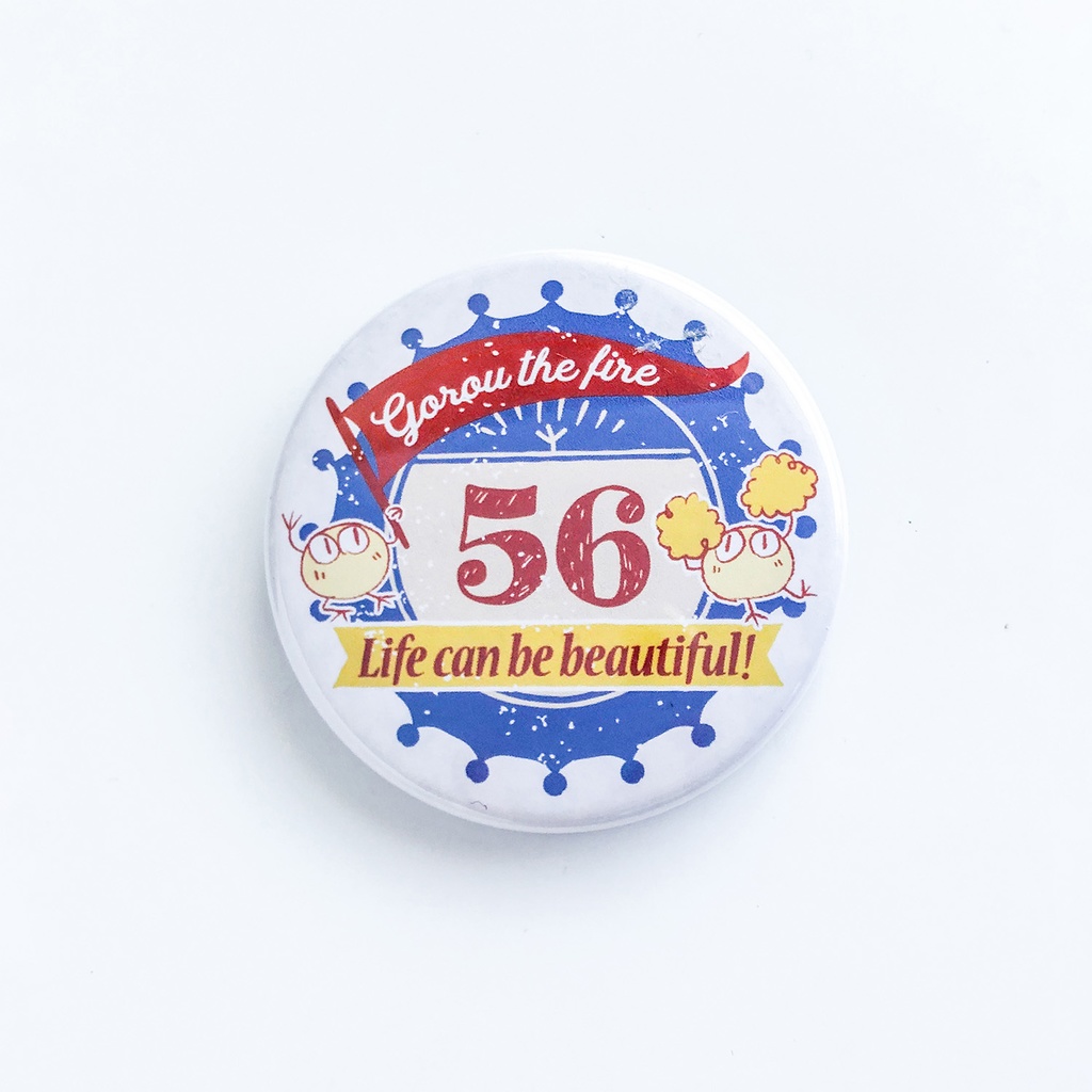 【ごろう】缶バッジ（ごろうザファイヤー）： あんしんBOOTHパック(匿名発送)