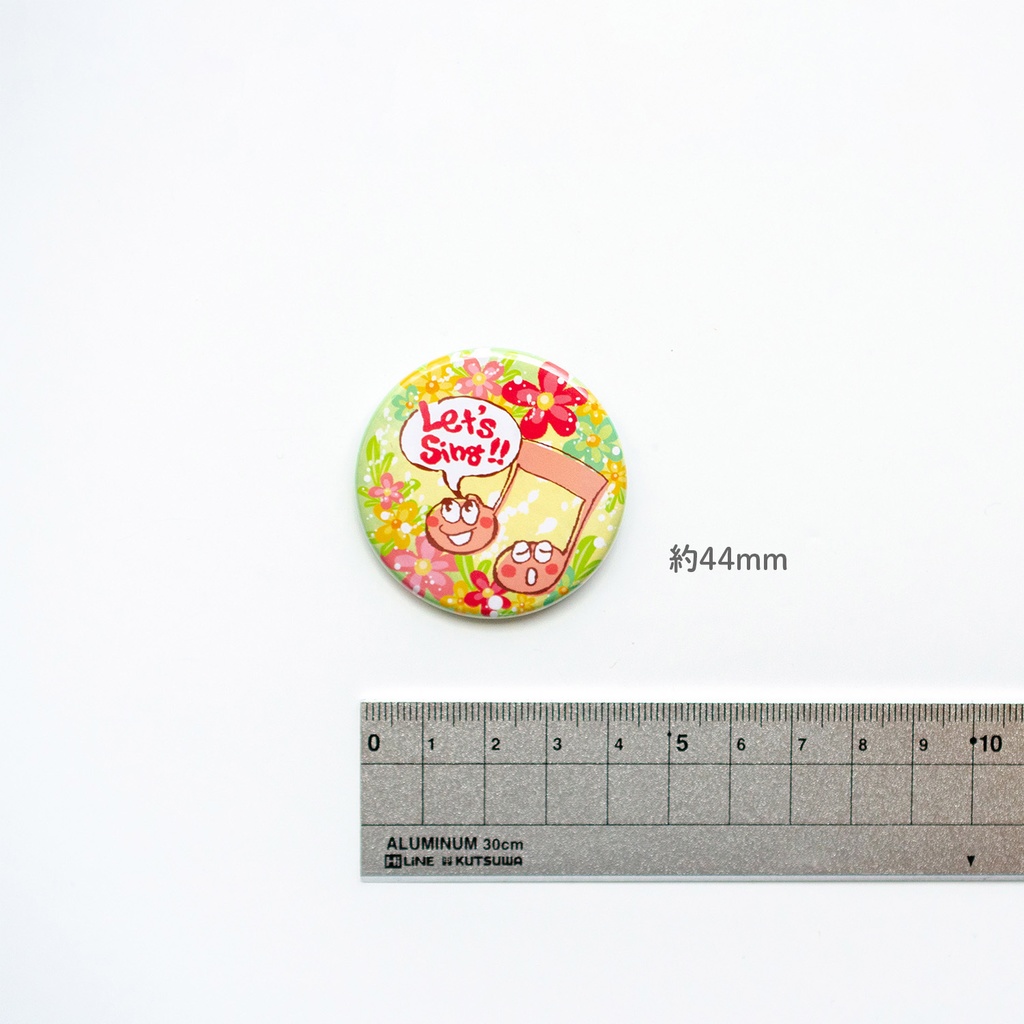 【なかよしおんぷ】缶バッジ(さあ歌え!と迫ってくるおんぷ): あんしんBOOTHパック(匿名発送)