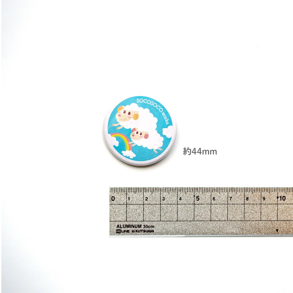【ひつじ雲】缶バッジ(空さんぽ): あんしんBOOTHパック(匿名発送)