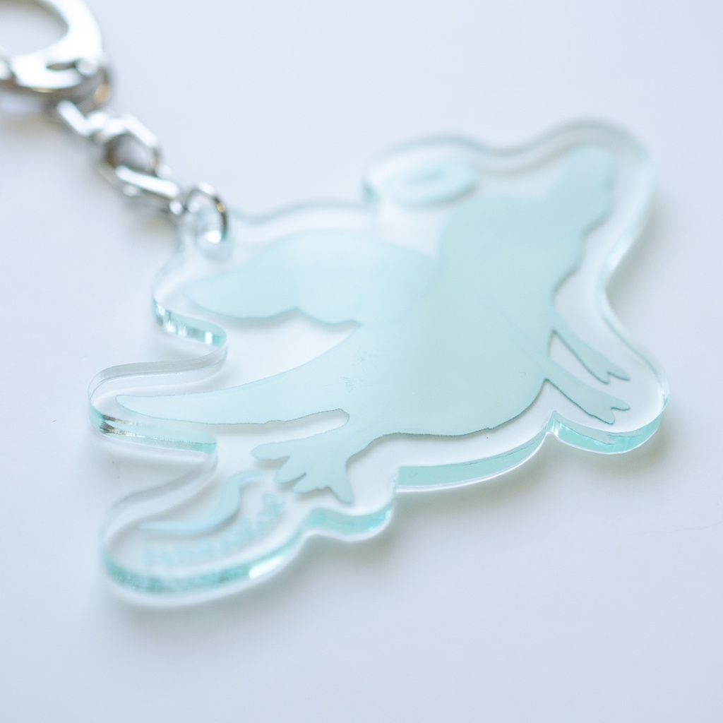 【カモノハシ?のだばしくん】アクリルキーホルダー(天使だばしくん): あんしんBOOTHパック(匿名発送)