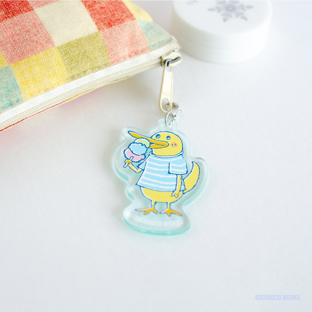 【カモノハシ?のだばしくん】アクリルキーホルダー(ミニくいしんぼう): あんしんBOOTHパック(匿名発送)