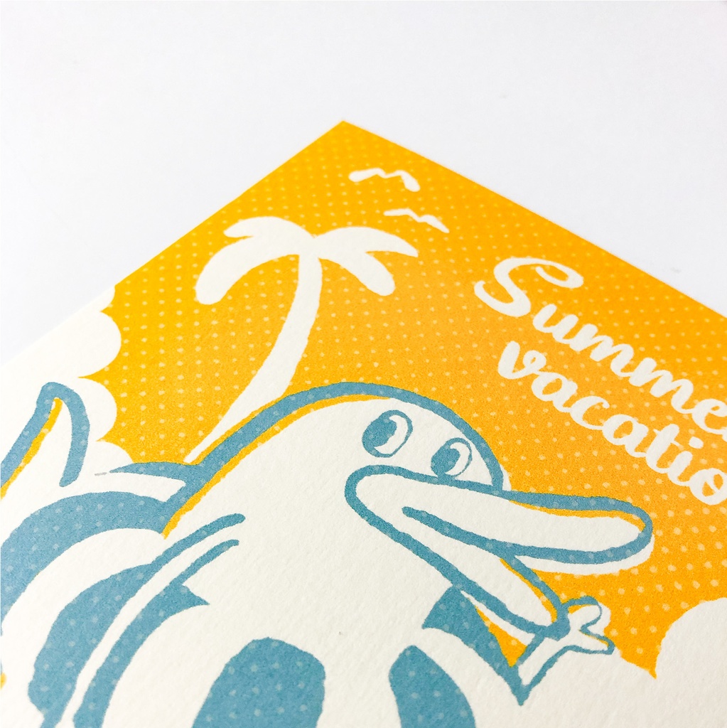 【カモノハシ?のだばしくん】ポストカード(サマーバケーションだばしくん): あんしんBOOTHパック(匿名発送)カモノハシ