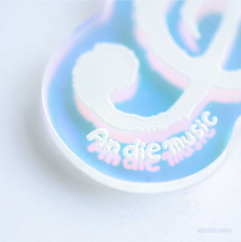 【音楽モチーフ】ト音記号、ヘ音記号、ハ音記号アクリルキーホルダー(ゆらゆらオーロラ): あんしんBOOTHパック(匿名発送)