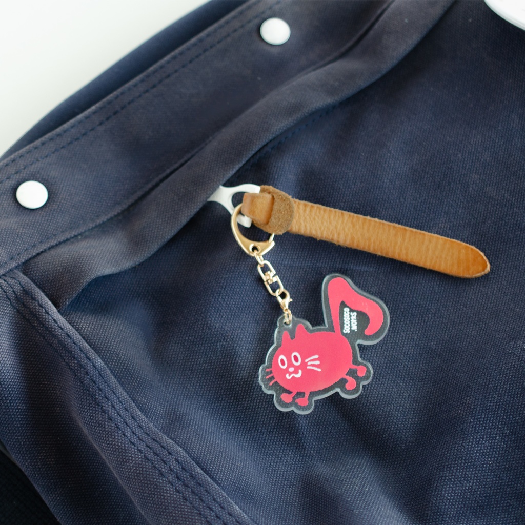 NEW ★【おんぷネコ♪】アクリルキーホルダー(いろいろカラフル): あんしんBOOTHパック(匿名発送)