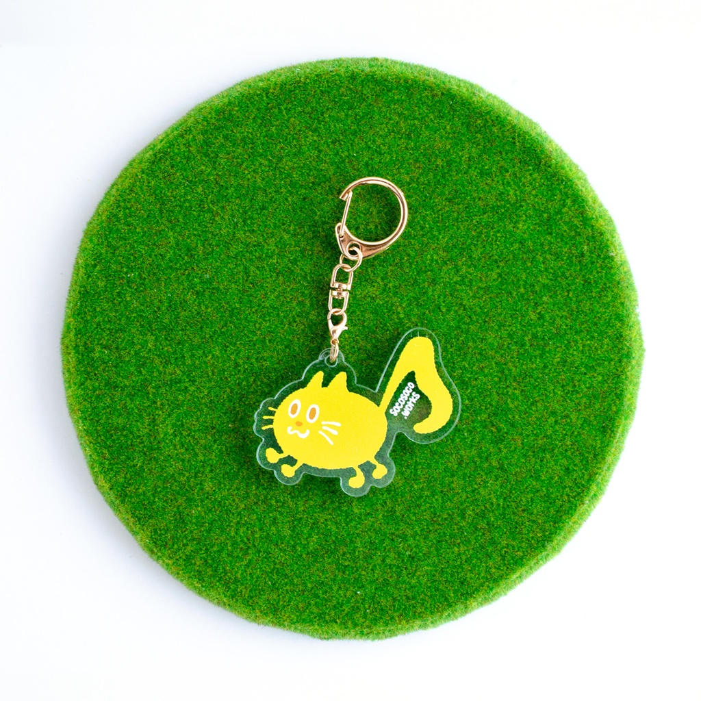 NEW ★【おんぷネコ♪】アクリルキーホルダー(いろいろカラフル): あんしんBOOTHパック(匿名発送)