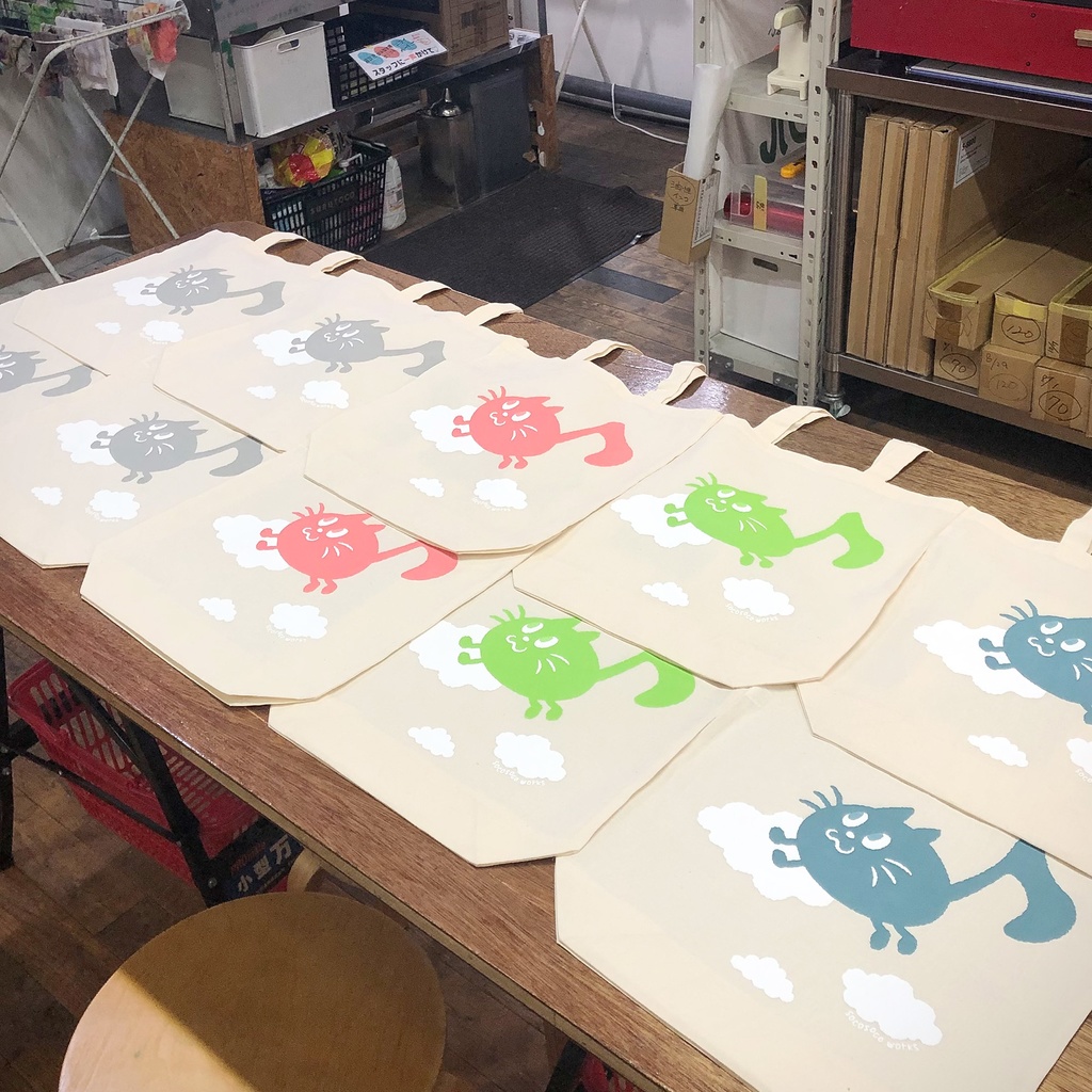 【おんぷネコ♪】エコバッグ: あんしんBOOTHパック(匿名発送)