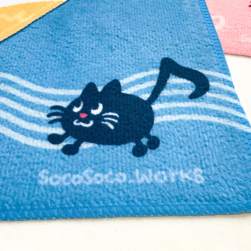 【おんぷネコ♪】ミニタオル: あんしんBOOTHパック(匿名発送)