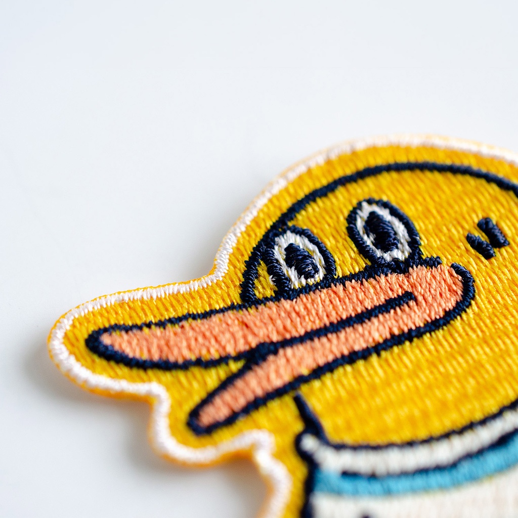 【カモノハシ?のだばしくん】蓄光刺繍ワッペン: あんしんBOOTHパック(匿名発送)