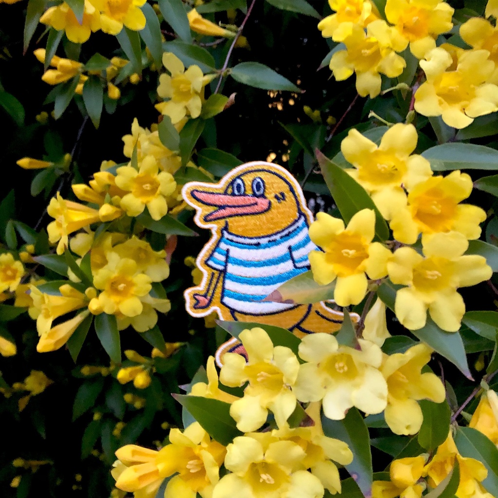 【カモノハシ?のだばしくん】蓄光刺繍ワッペン: あんしんBOOTHパック(匿名発送)